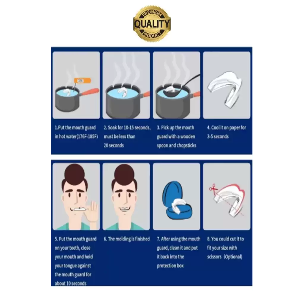 Premium Diş Gıcırdatma Sıkma Önleyici Gece Plağı Koruyucu Termoform Aparatı Dişlik Bruksizm Kutulu