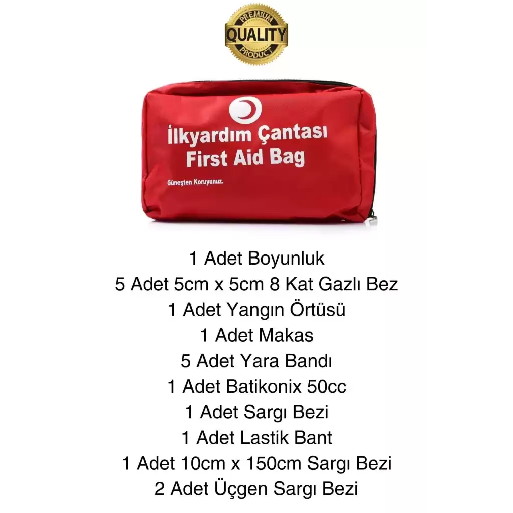 İş Yeri Okul Ev Araç Motosiklet İlk Yardım Seti Çantalı Acil Müdahale Kiti Ecza Dolabı Medikal