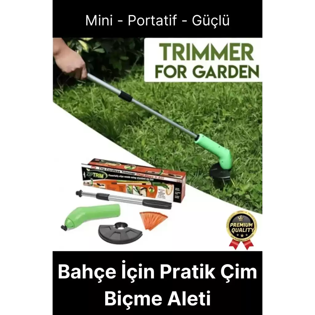 Portatif Mini Çok Fonkiyonlu Güçlü Kablo Gaz Gerektirmez Pilli Bağ Bahçe Çim Ot Biçme Aleti