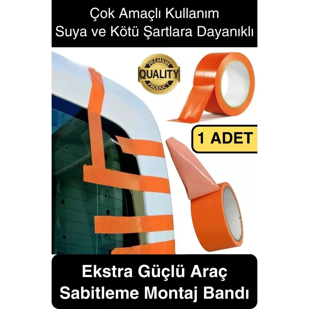 İz Bırakmaz 50 mm x 30 mt Araba Montaj Bandı Oto Araç Sabitleme Bant Ekstra Güçlü Suya Dayanıklı