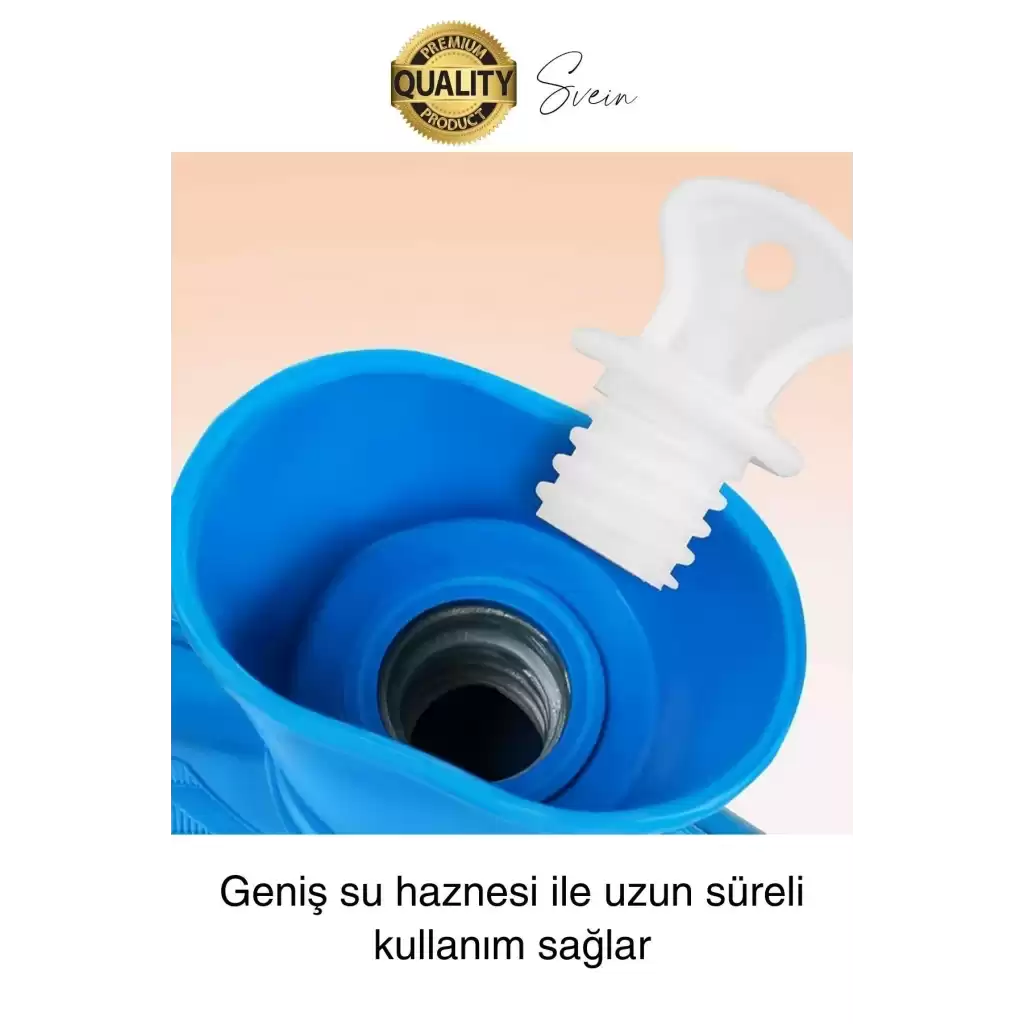 Büyük Boy El Ayak Isıtıcı Kauçuk Polar Kılıflı Sıcak Su Torbası Renkli Doğal Ağrı Rahatlatıcı 2 Lt