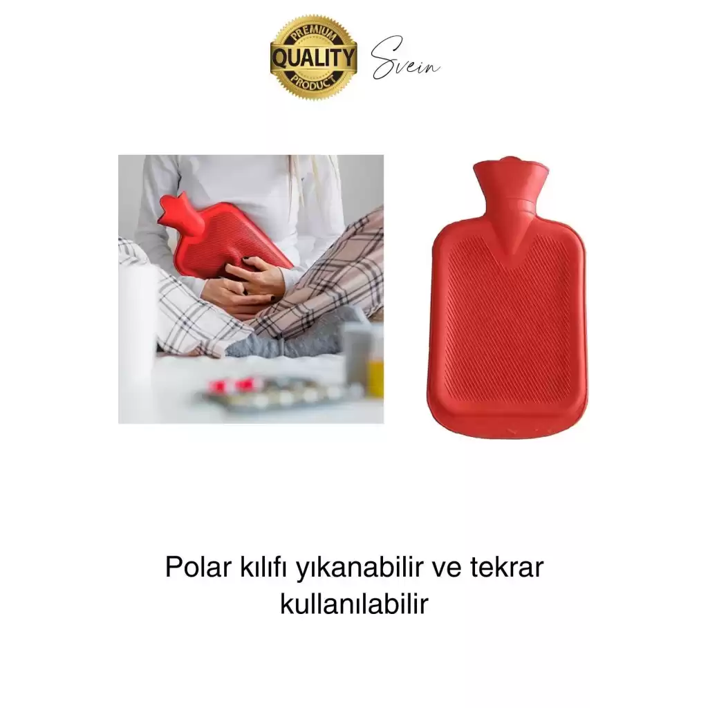 Büyük Boy El Ayak Isıtıcı Kauçuk Polar Kılıflı Sıcak Su Torbası Renkli Doğal Ağrı Rahatlatıcı 2 Lt