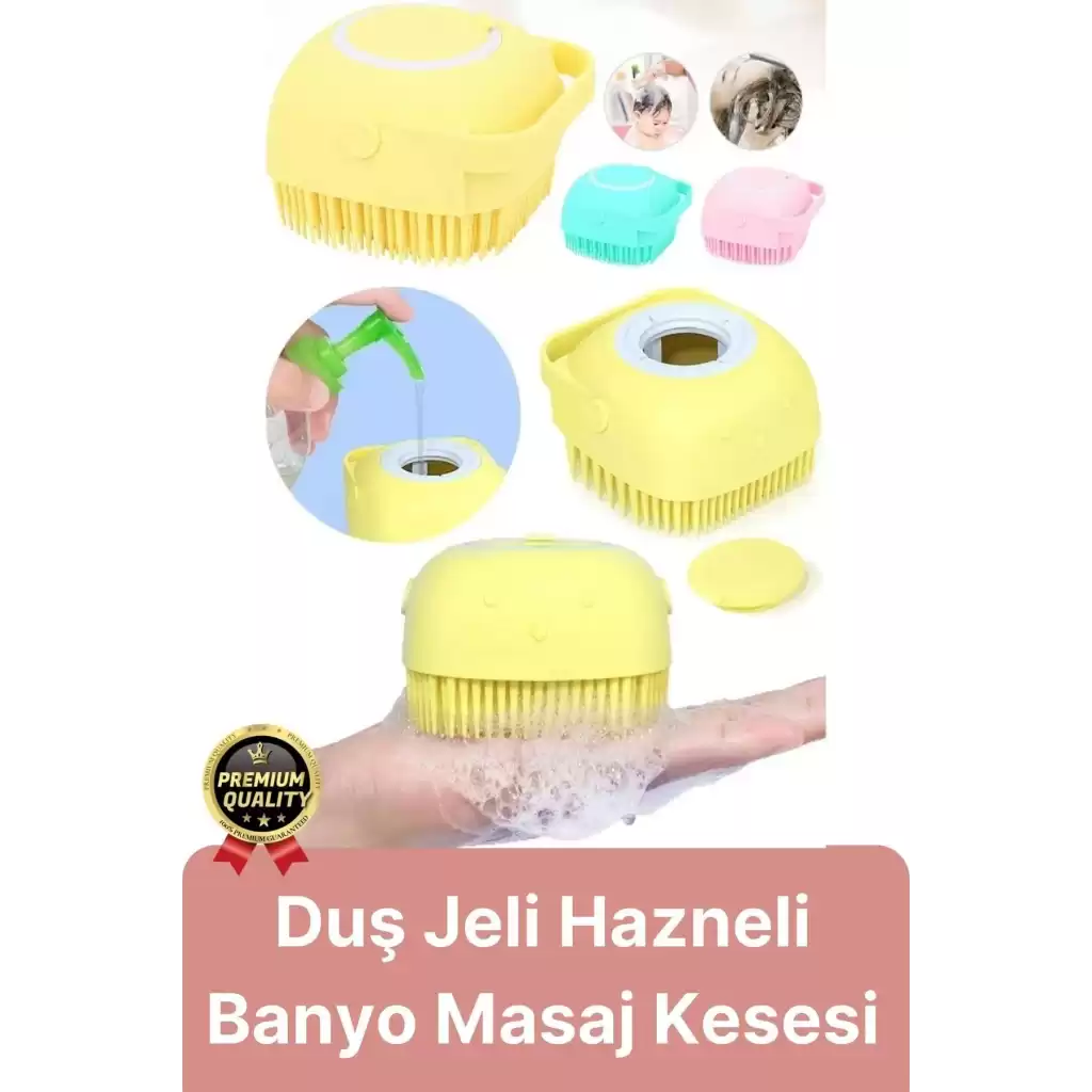 Çok Amaçlı Silikon Evcil Hayvan Bebek Çocuk Şampuan Hazneli Banyo Masaj Tarak Duş Fırçası Kesesi