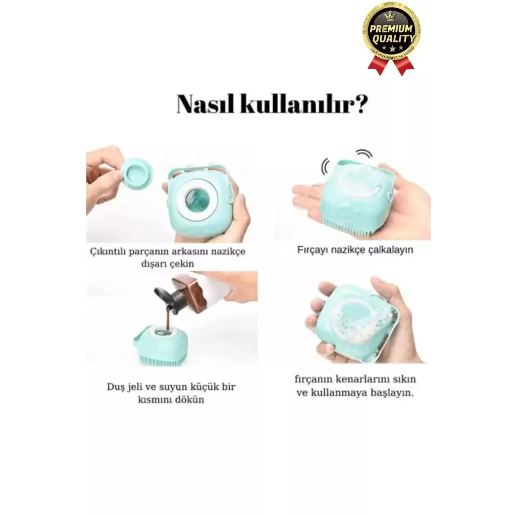 Çok Amaçlı Silikon Evcil Hayvan Bebek Çocuk Şampuan Hazneli Banyo Masaj Tarak Duş Fırçası Kesesi