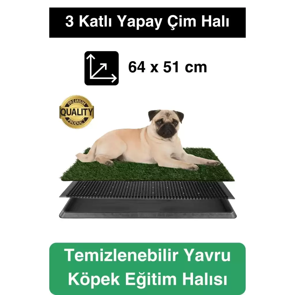 Özel Üretim 3 Katlı Evcil Hayvan Tuvalet Eğitim Halısı Yavru Köpek Yapay Çim Pet Park Temizlenebilir