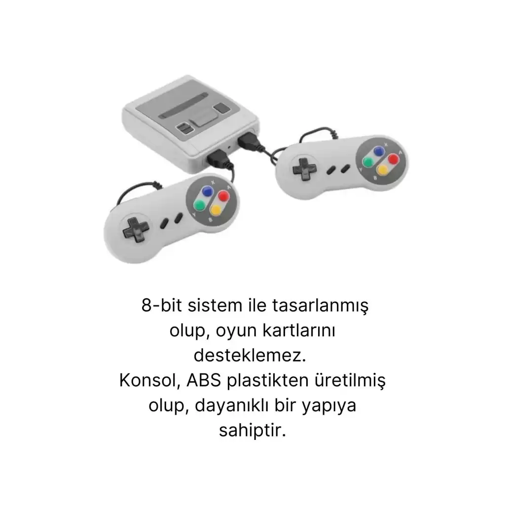 Premium HD Klasik 8 Bit 620 Oyunlu Televizyon Çift 2 Kontrol Kollu Nostalji Super Mini Retro Atari