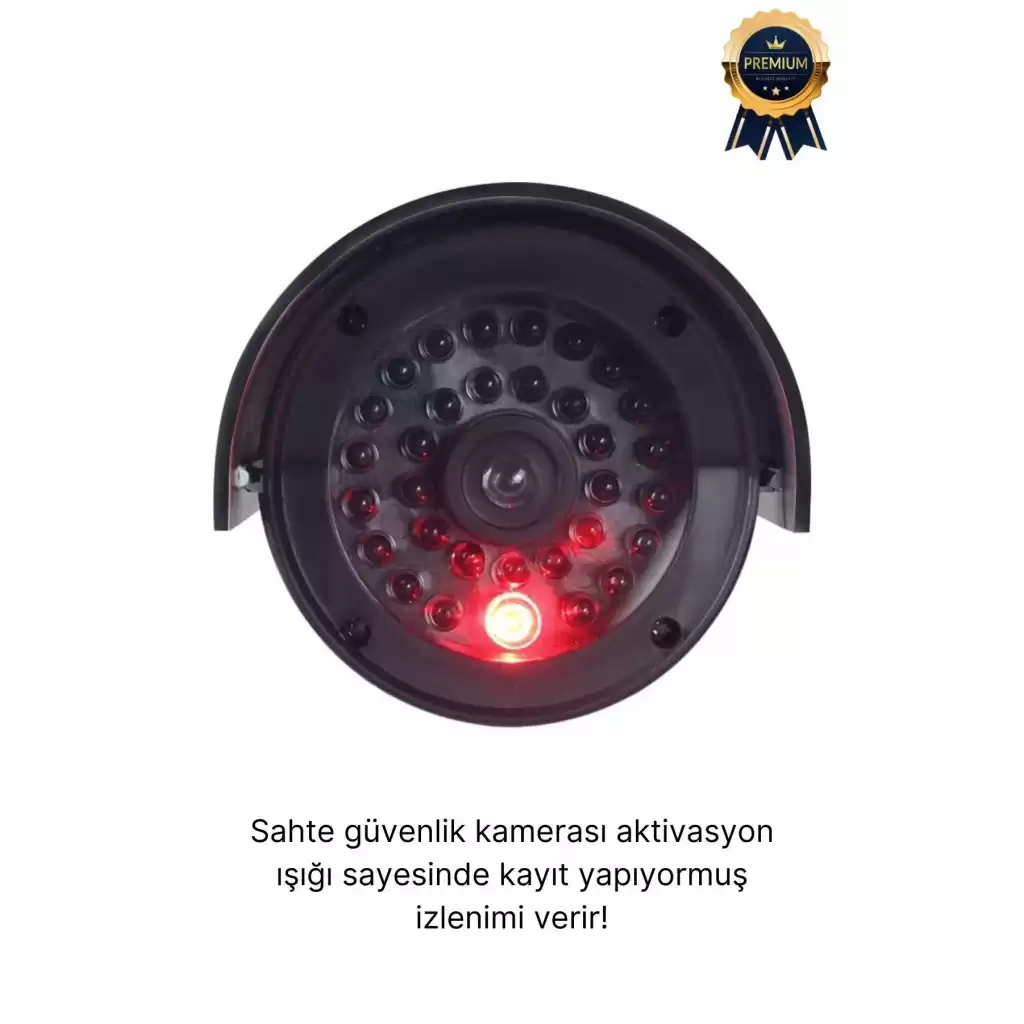 Gece Görüşlü Pilli Kırmızı Ledli Su Geçirmez Ev Bahçe İş Yeri Ofis Caydırıcı Güvenlik Kamerası