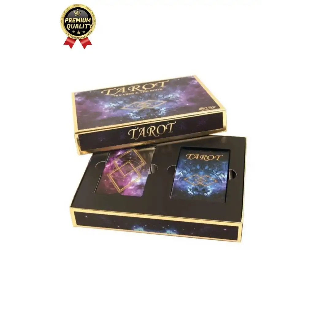 Profesyonel Deluxe 78 Kartlı Açıklanmış Terimli Gelecekle İlgili Spiritüel Tarot Oyun Kartı Seti