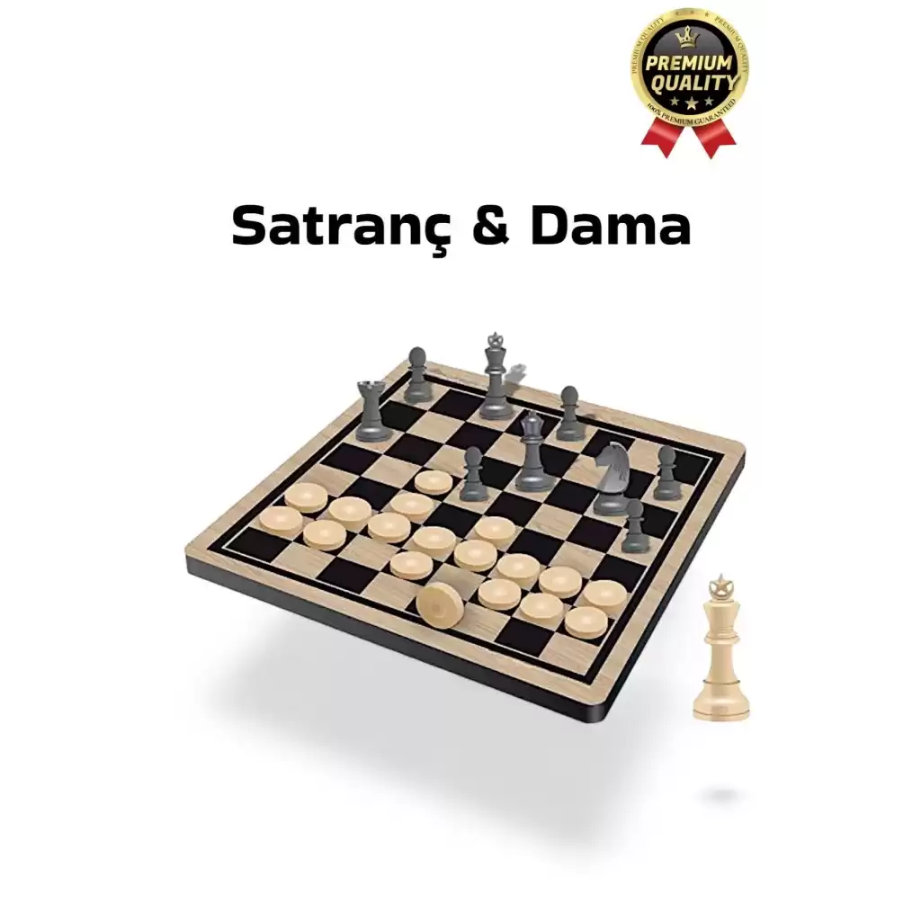 Özel Tasarım Stratejik Öğretici Zeka Geliştirici Çocuk Aile Boyu Etkinlik Eğlence Satranç Dama Seti