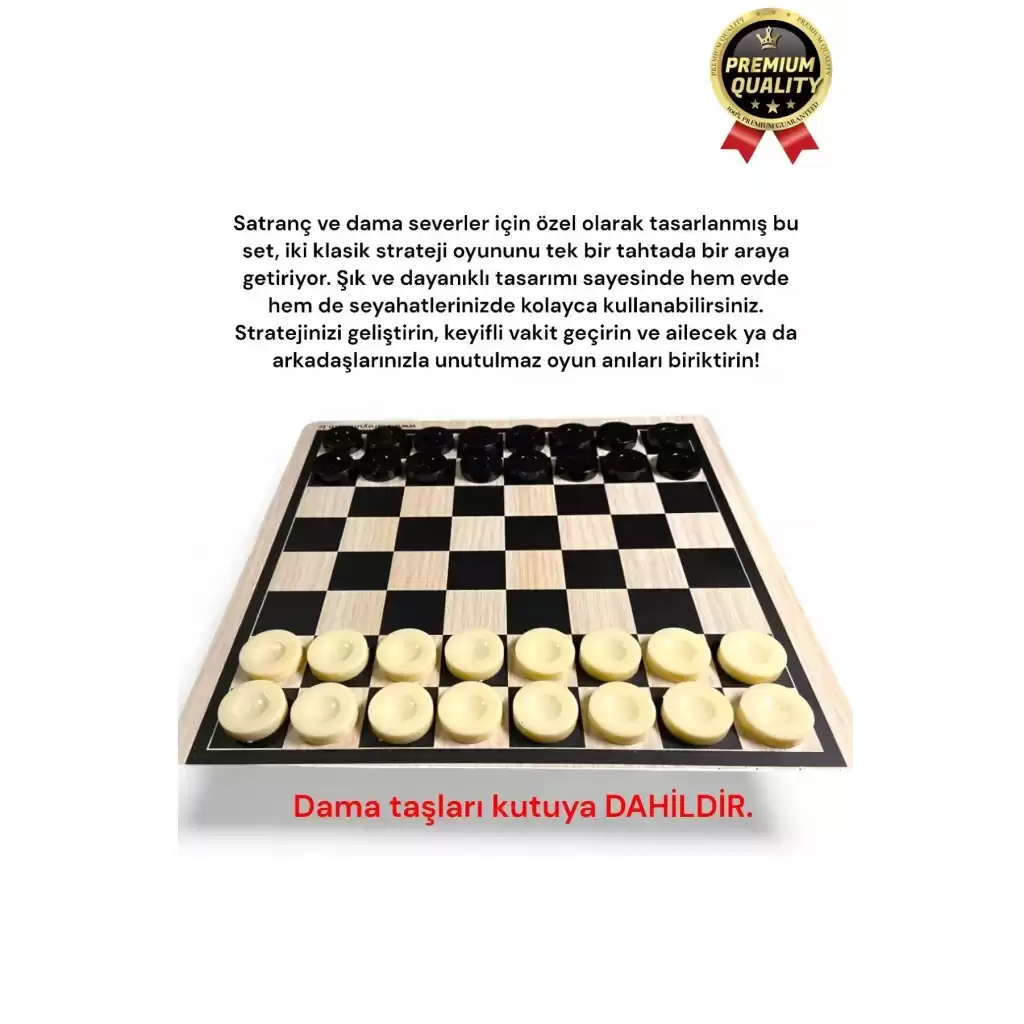 Özel Tasarım Stratejik Öğretici Zeka Geliştirici Çocuk Aile Boyu Etkinlik Eğlence Satranç Dama Seti