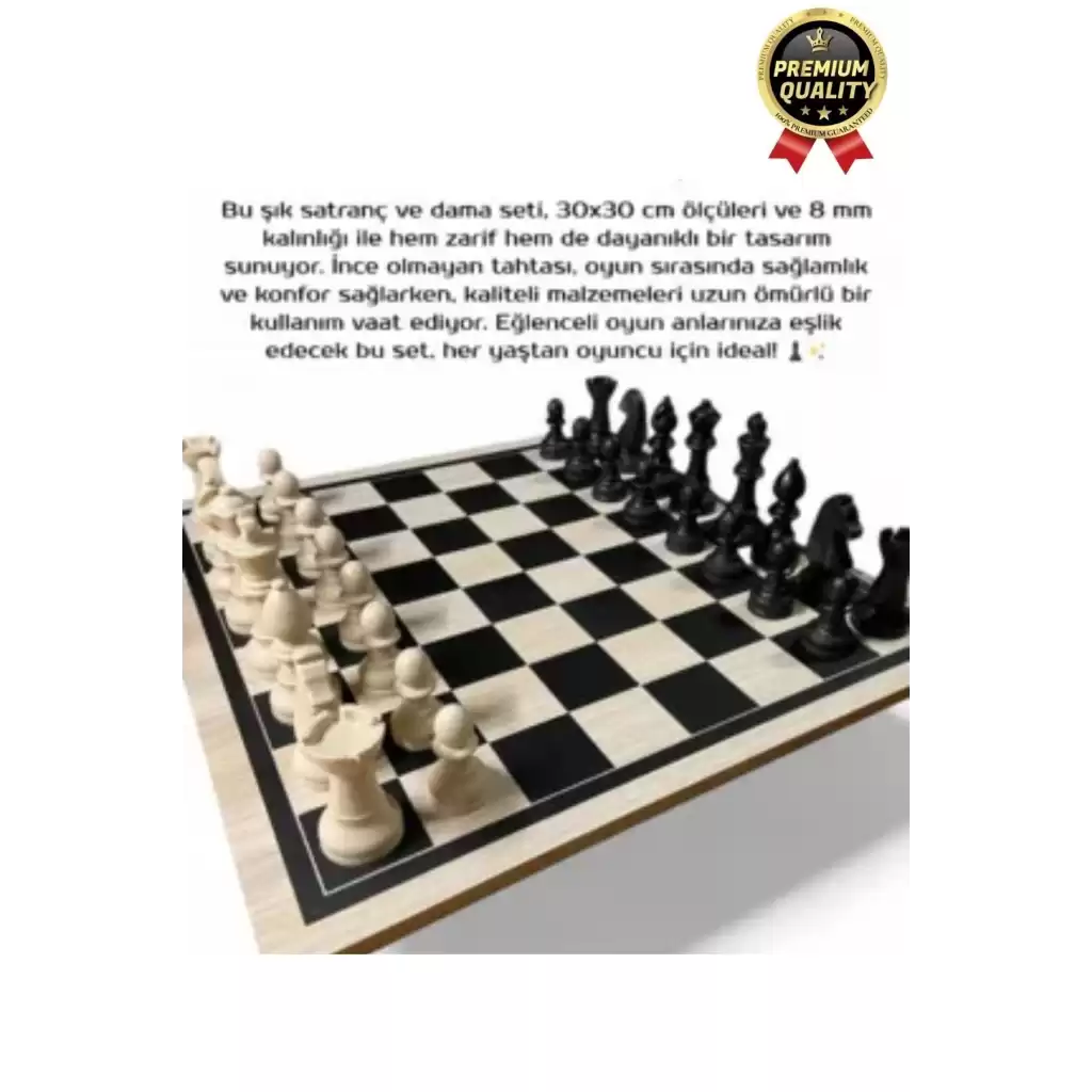 Özel Tasarım Stratejik Öğretici Zeka Geliştirici Çocuk Aile Boyu Etkinlik Eğlence Satranç Dama Seti