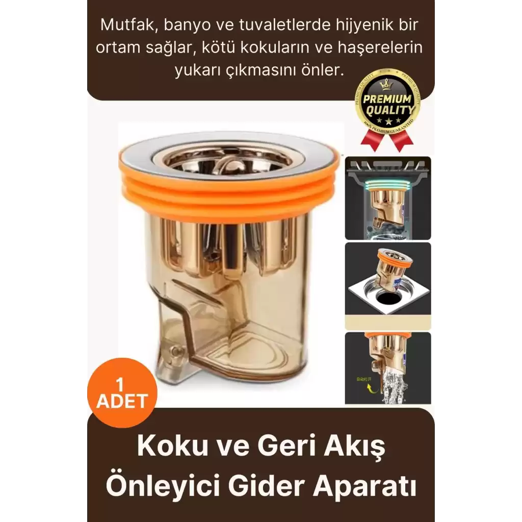 Özel Üretim Banyo Mutfak Küvet DN40-DN50 Borularıyla Uyumlu Koku ve Geri Akış Önleyici Gider Aparatı