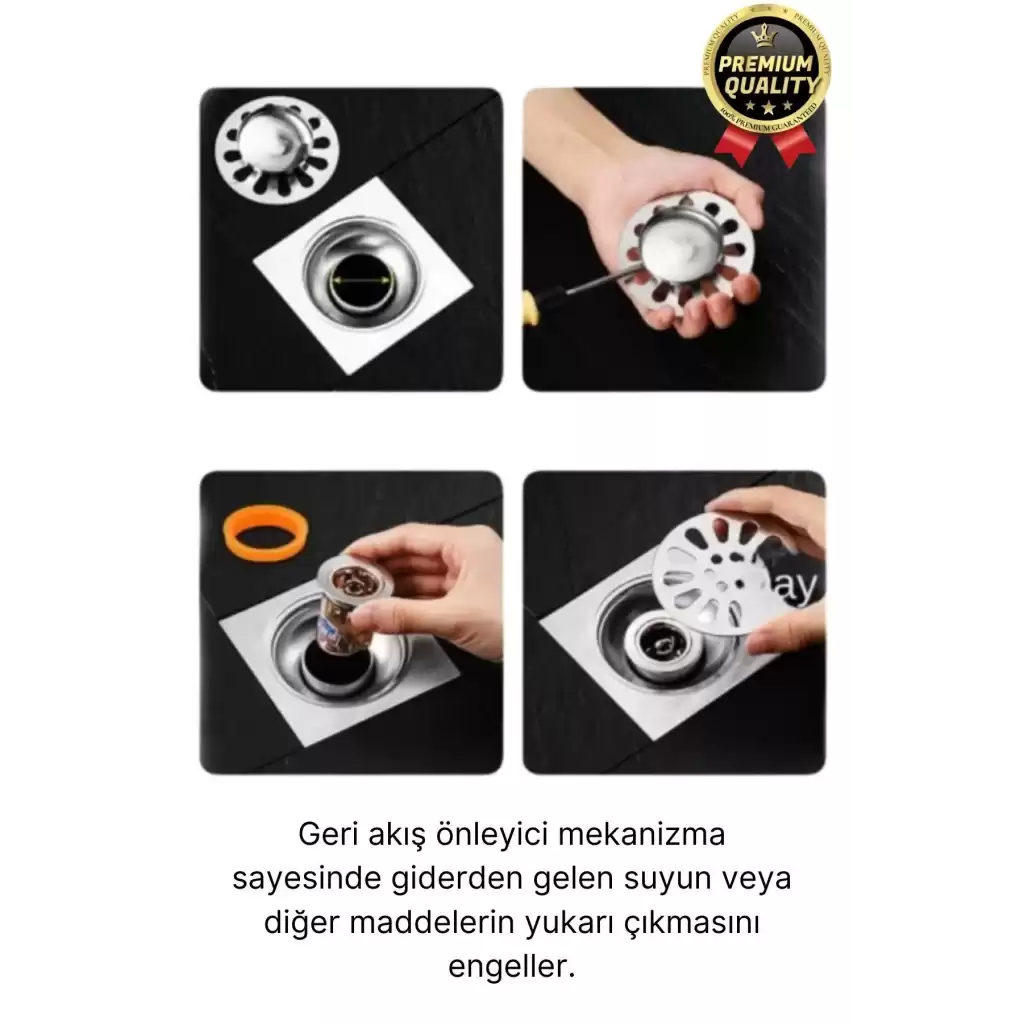 Özel Üretim Banyo Mutfak Küvet DN40-DN50 Borularıyla Uyumlu Koku ve Geri Akış Önleyici Gider Aparatı