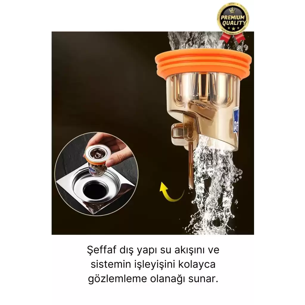 Özel Üretim Banyo Mutfak Küvet DN40-DN50 Borularıyla Uyumlu Koku ve Geri Akış Önleyici Gider Aparatı