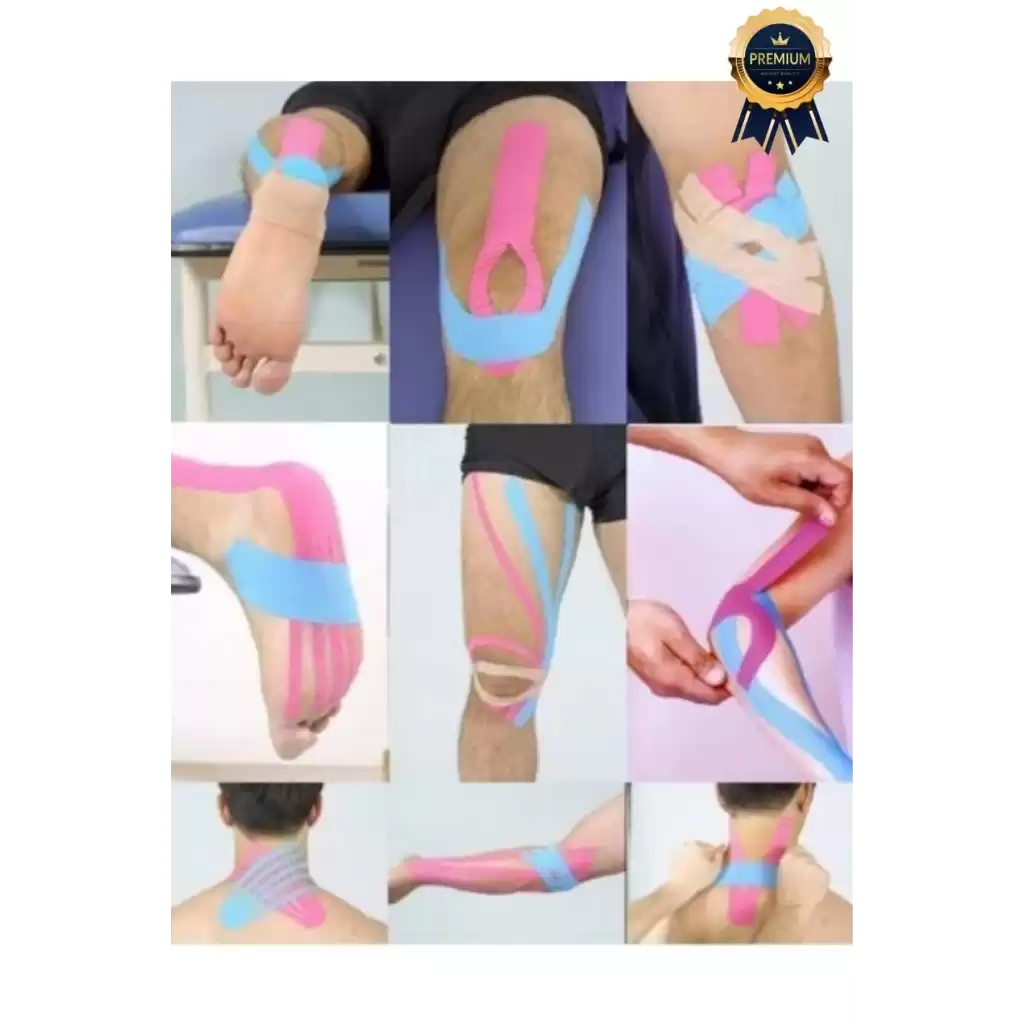 Hızlı Etkili Siyah Bel Diz Omuz Boyun Sırt Bacak Kas Eklem Kinezyo Ağrı IsıI Bandı 5cm x 5m