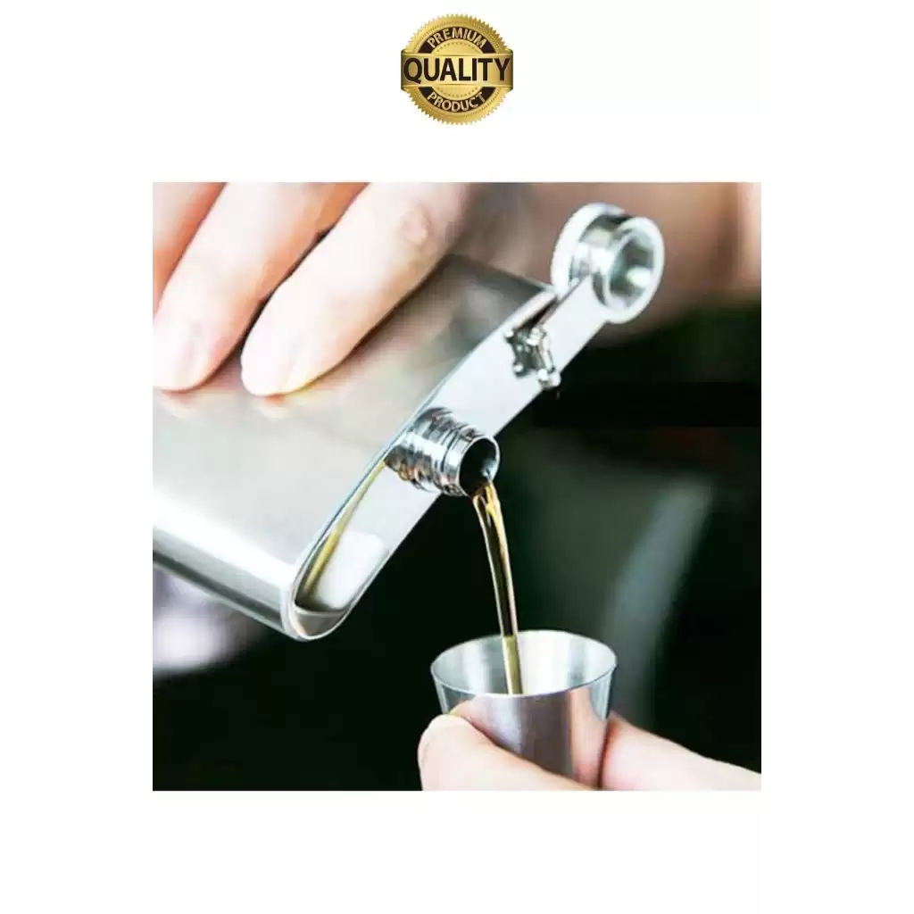 Sızdırmaz Paslanmaz Çelik 8 Oz Alkol Sıvı İçecek Kamp Cep Su Matarası Dayanıklı