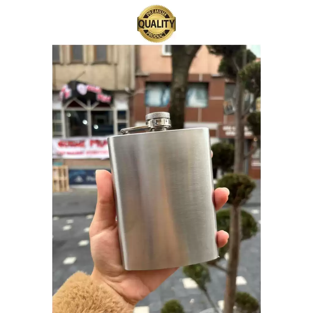 Sızdırmaz Paslanmaz Çelik 8 Oz Alkol Sıvı İçecek Kamp Cep Su Matarası Dayanıklı