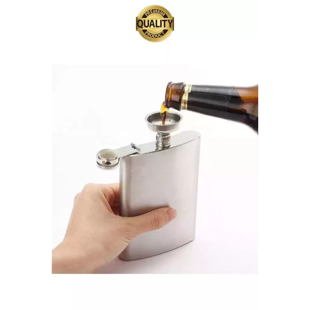 Limited Edition Sızdırmaz Paslanmaz Çelik 9 Oz Alkol Sıvı İçecek Kamp Cep Su Matarası Dayanıklı
