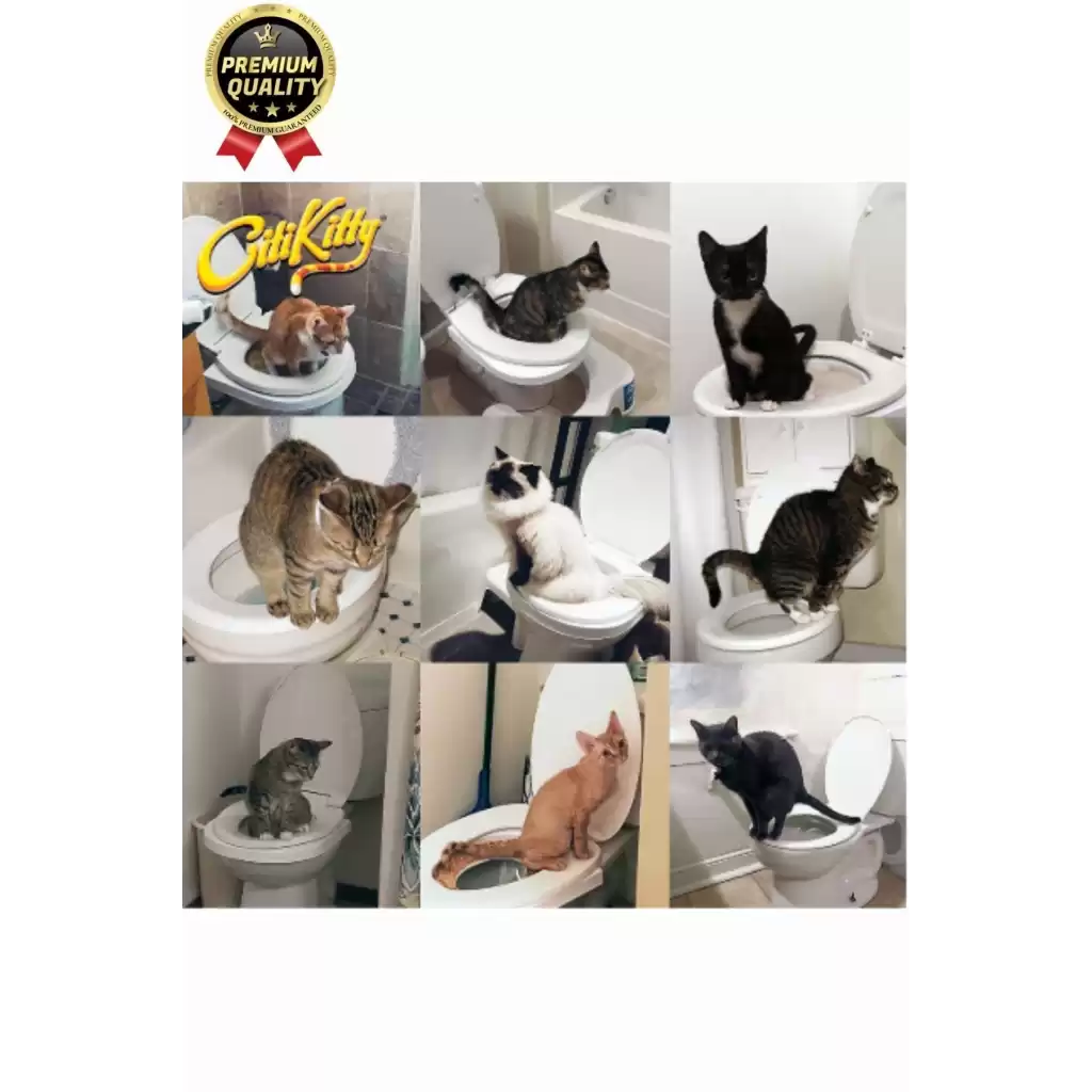 Kolay Kullanım Hijyenik Pratik Kum Kabı Yavru Yetişkin Kedi Wc Tuvalet Alıştırma Klozet Eğitim Seti