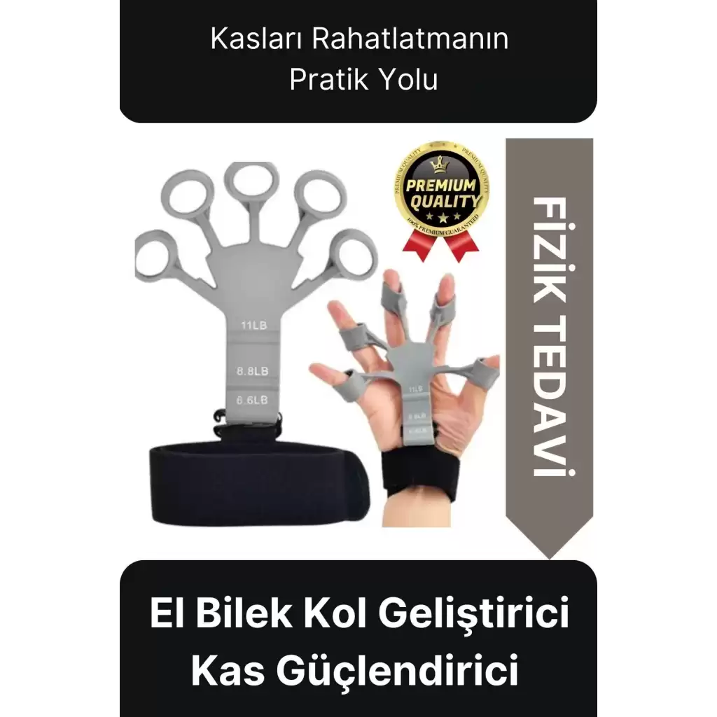 Pratik Silikon El Bilek Parmak Kol Kas Güçlendirici Geliştirici Fizik Tedavi Egzersiz Lastik Kayışı