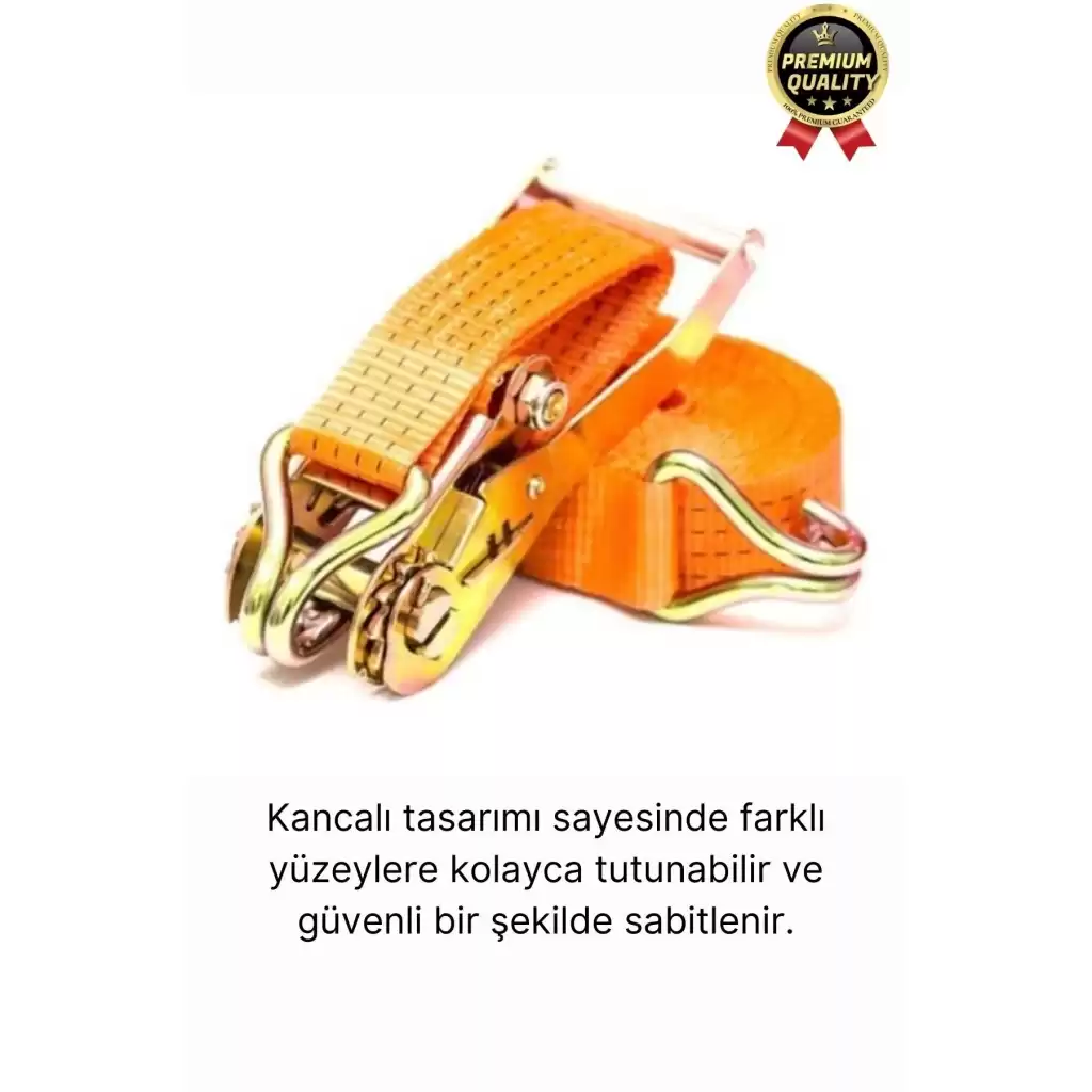 Çok Amaçlı Kopmaz Dayanıklı Kancalı Güvenli Sabitleme Gırgır Yük Gerdirme Kiti Spanzet Halat 10 mt