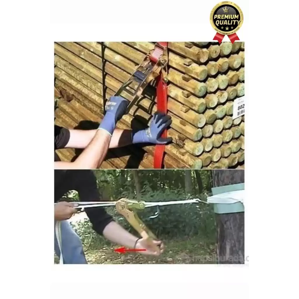 Çok Amaçlı Kopmaz Dayanıklı Kancalı Güvenli Sabitleme Gırgır Yük Gerdirme Kiti Spanzet Halat 10 mt