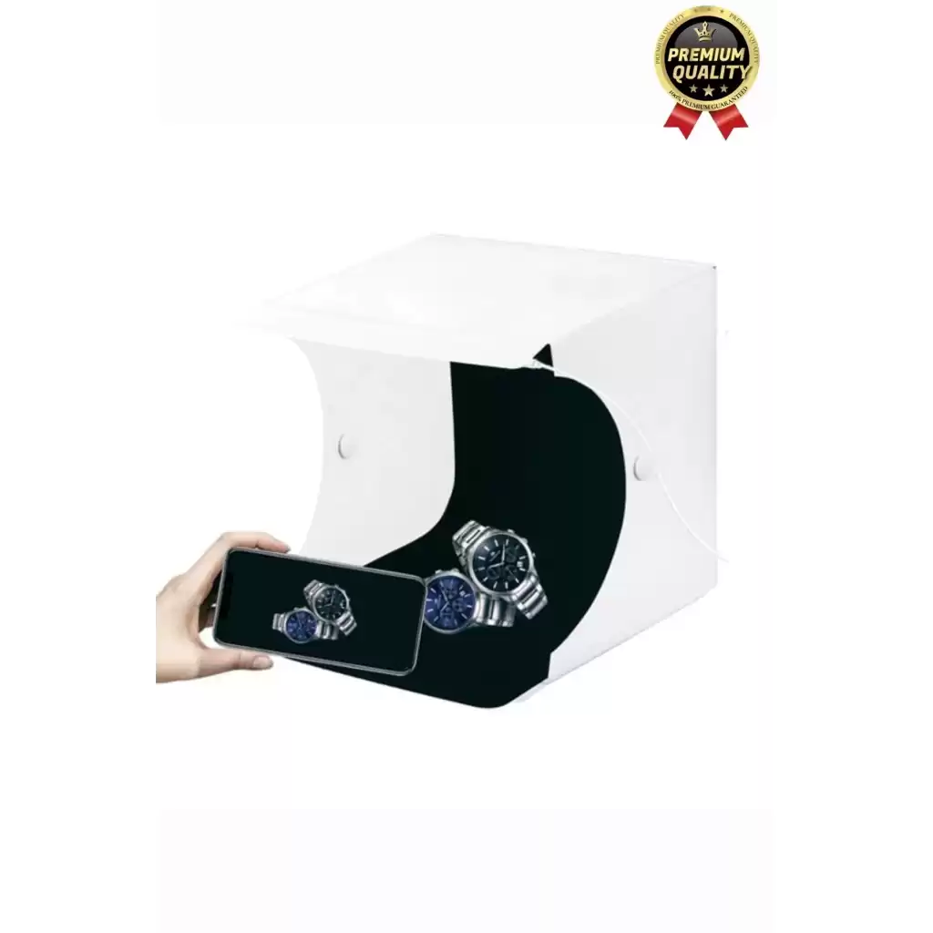 Çok Amaçlı Portatif Taşınabilir Beyaz Led Işıklı Pratik Mini Fon Fotoğraf Stüdyosu Ürün Çekim Çadırı