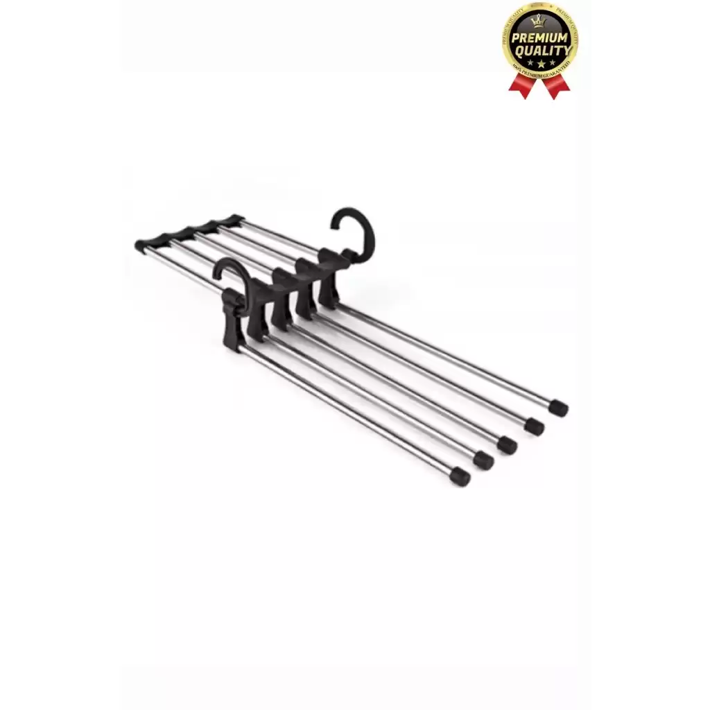 Çok Fonksiyonlu Organizer Katlanabilir Kumaş Kot Eşarp Hareketli Dolap İçi Pantolon Askılığı 5 In 1