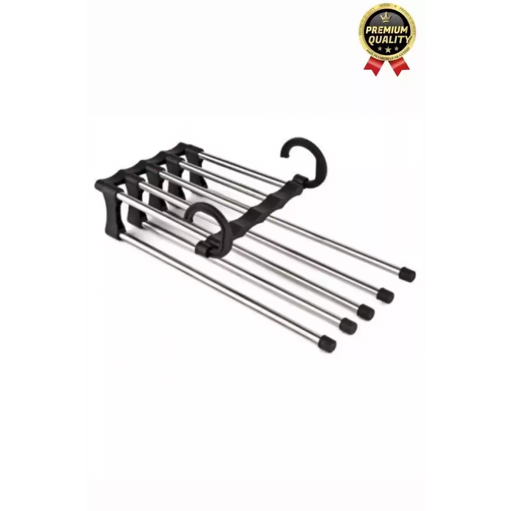 Çok Fonksiyonlu Organizer Katlanabilir Kumaş Kot Eşarp Hareketli Dolap İçi Pantolon Askılığı 5 In 1