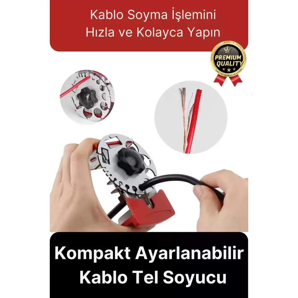 Çok Fonksiyonlu Seri Hızlı El Sıyırıcı Kompakt Ayarlanabilir Pratik Cep Formatında Kablo Tel Soyucu