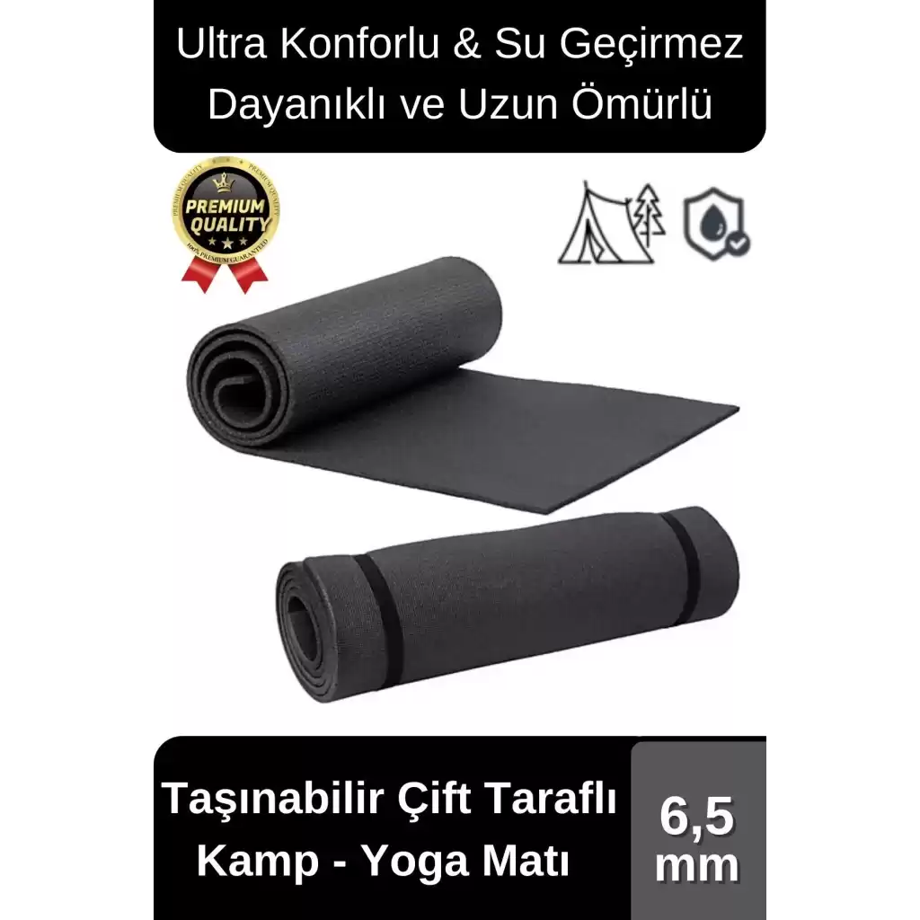 Ultra Konfor Taşıma Askılı Kalın Kaymaz Antibakteriyel Meditasyon Pilates Minderi Yoga Matı 6,5mm