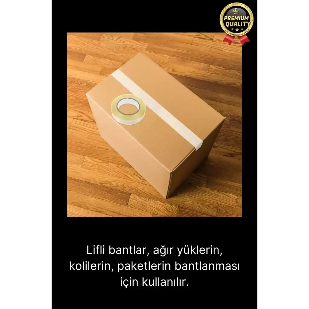 Kolay Kullanım Çok Güçlü Kopmaz Yüksek Mukavemetli İz Bırakmayan Ağ İp Takviyeli Koli Bandı - 5 Adet