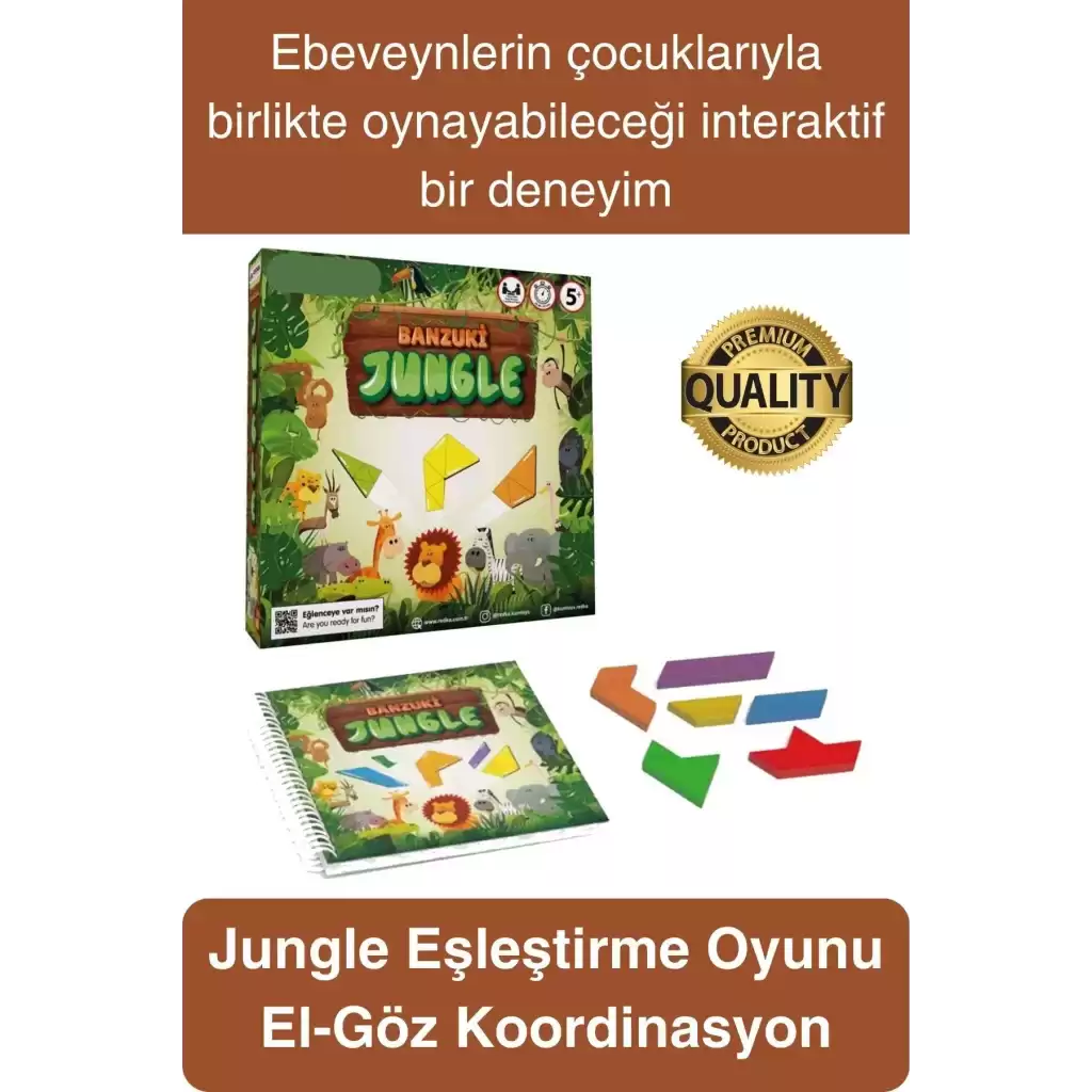 Jungle Eşleştirme Dikkat Oyunu El Beceri Temel Motor Gelişim Öğretici Eğitici Kutulu Zeka Oyunu