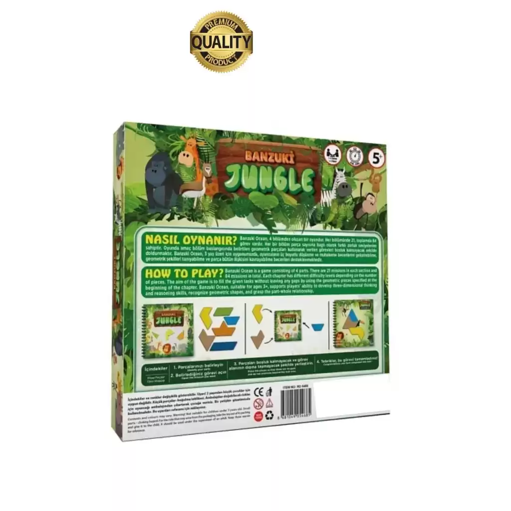 Jungle Eşleştirme Dikkat Oyunu El Beceri Temel Motor Gelişim Öğretici Eğitici Kutulu Zeka Oyunu