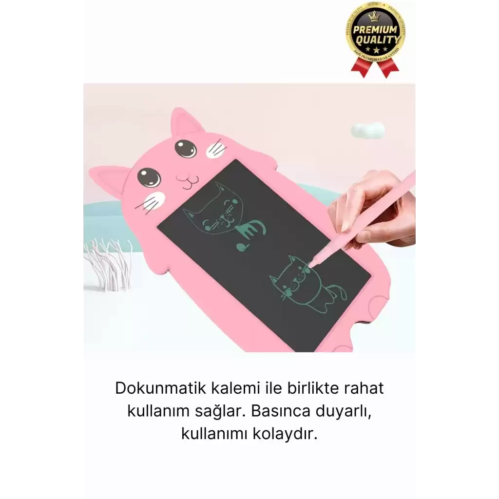 Kolay Kullanım Dayanıklı Lcd Ekran Kalemli Dijital Akıllı Ayıcıklı Yazı Boyama Çizim Tableti 8,5 Inç