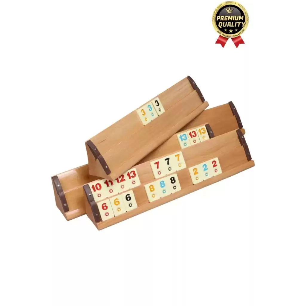 Premium Kaliteli Eğlence Hobi Çizilmeye Dayanıklı Silinebilir Büyük Boy Konken Ahşap Okey Takımı