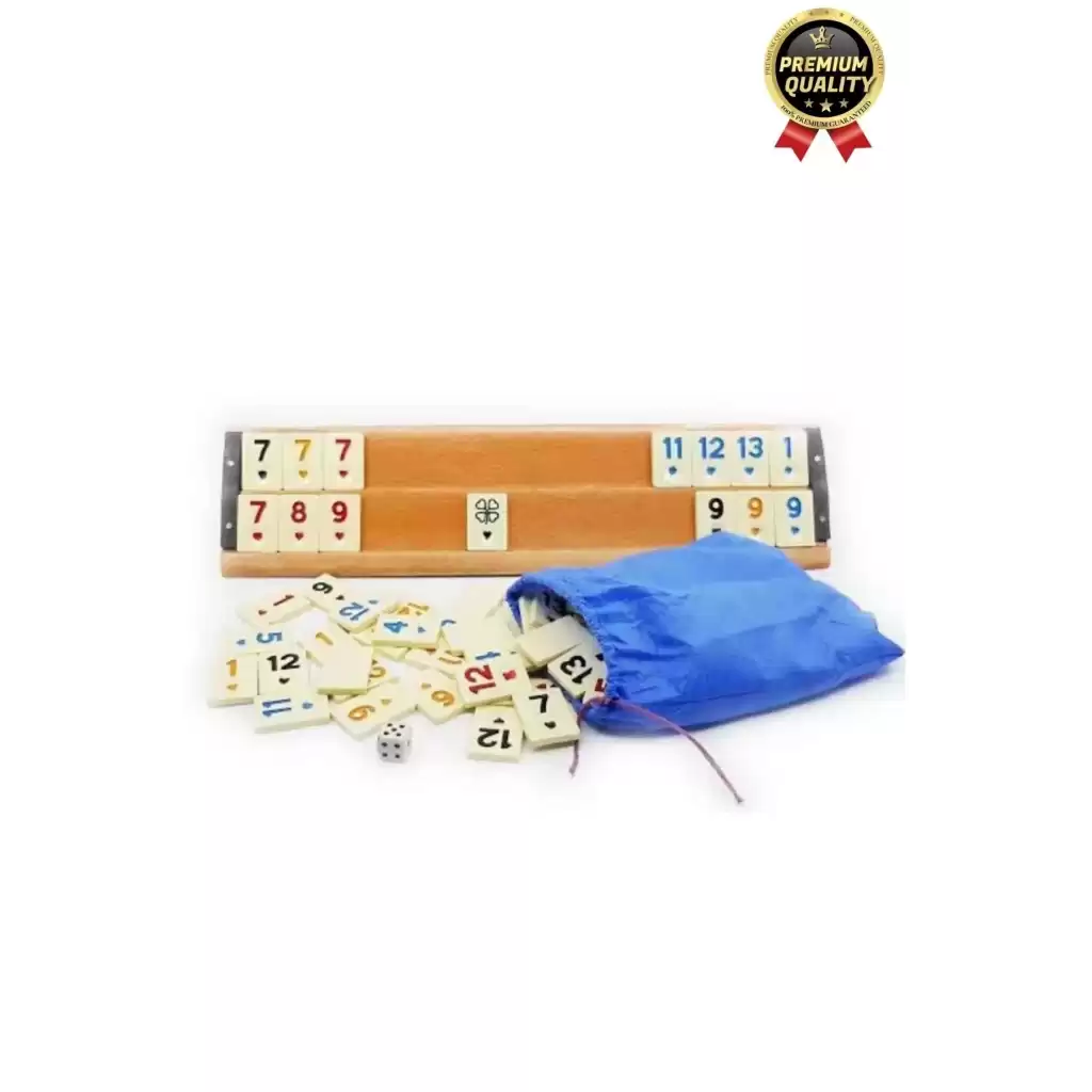Premium Kaliteli Eğlence Hobi Çizilmeye Dayanıklı Silinebilir Büyük Boy Konken Ahşap Okey Takımı