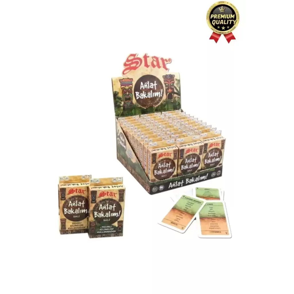Premium Eğitici Öğretici Kız Erkek Çocuk Aile Anlat Bakalım Kelime Oyunu Mini Tabu Kartları 6+ Yaş
