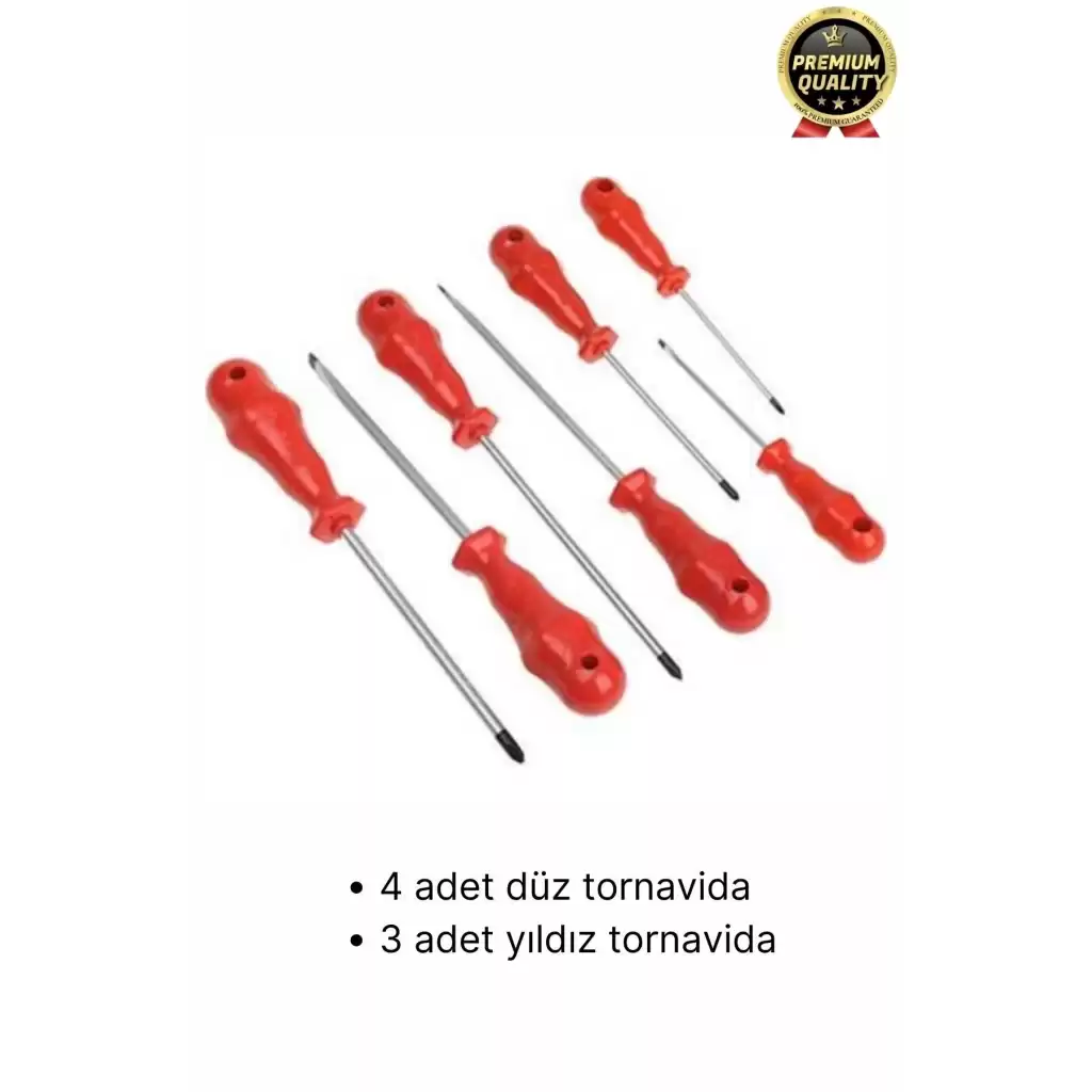 Üstün Kalite Dayanıklı Pratik Ergonomik Vidalama Tamir Tamirat Düz Ve Yıldız 7 Parça Tornavida Seti