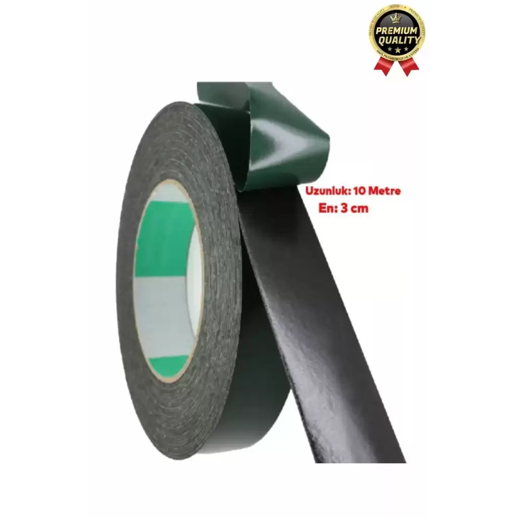 Premium Ultra Güçlü İz Bırakmaz Elastik Yapılı Çift Taraflı Akrilik Köpük Bant 36mm - 10m - 5 Adet