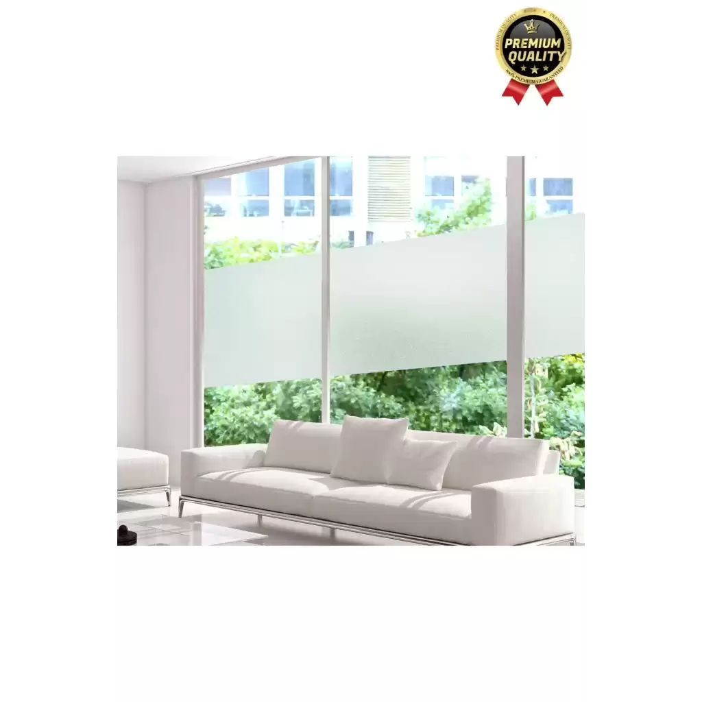 UV Engelleyici İçeriyi Göstermeyen Yapışkan İz Bırakmaz Ofis Ev Buzlu Cam Filmi 5 mt x 60 cm