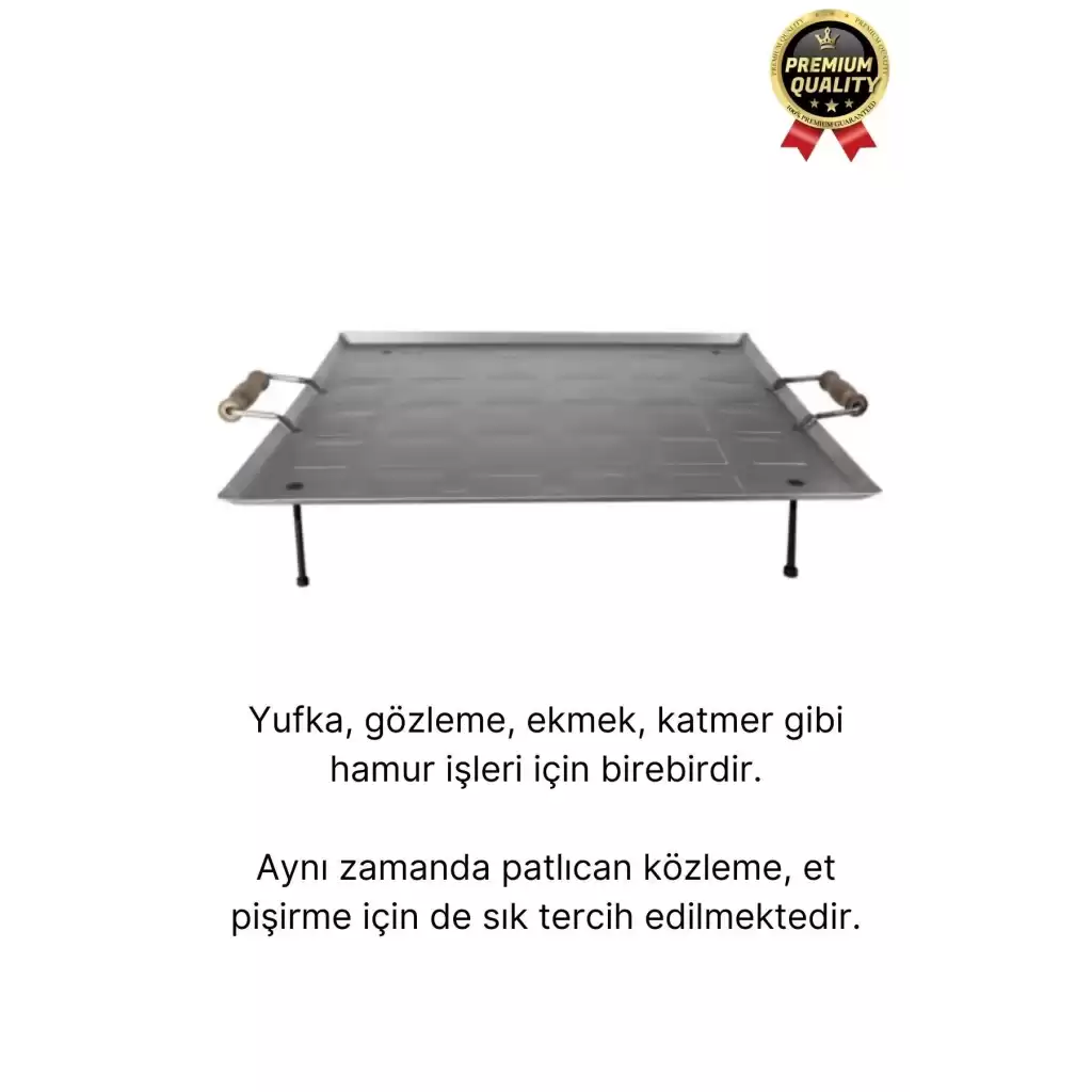 Özel Üretim Yapışmaz Ahşap Kulplu Yufka Ekmek Gözleme Hamur Mangal Izgara Ocak Üstü Pişirme Sacı