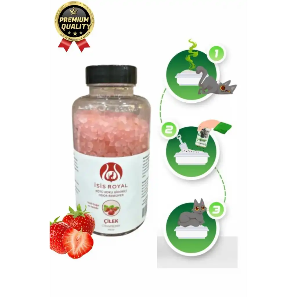 Çok Amaçlı Çilek Kokulu Deodorant Evcil Hayvan Kedi Kumu Koku Giderici Sülfat Epsom Tuzu 350 Gr
