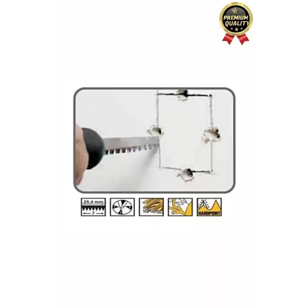 Üstün Kalite Dayanıklı Çelik Sivri Uçlu Çift Taraflı Ahşap Sunta Kesme Oygu Alçıpan Testere 150 mm