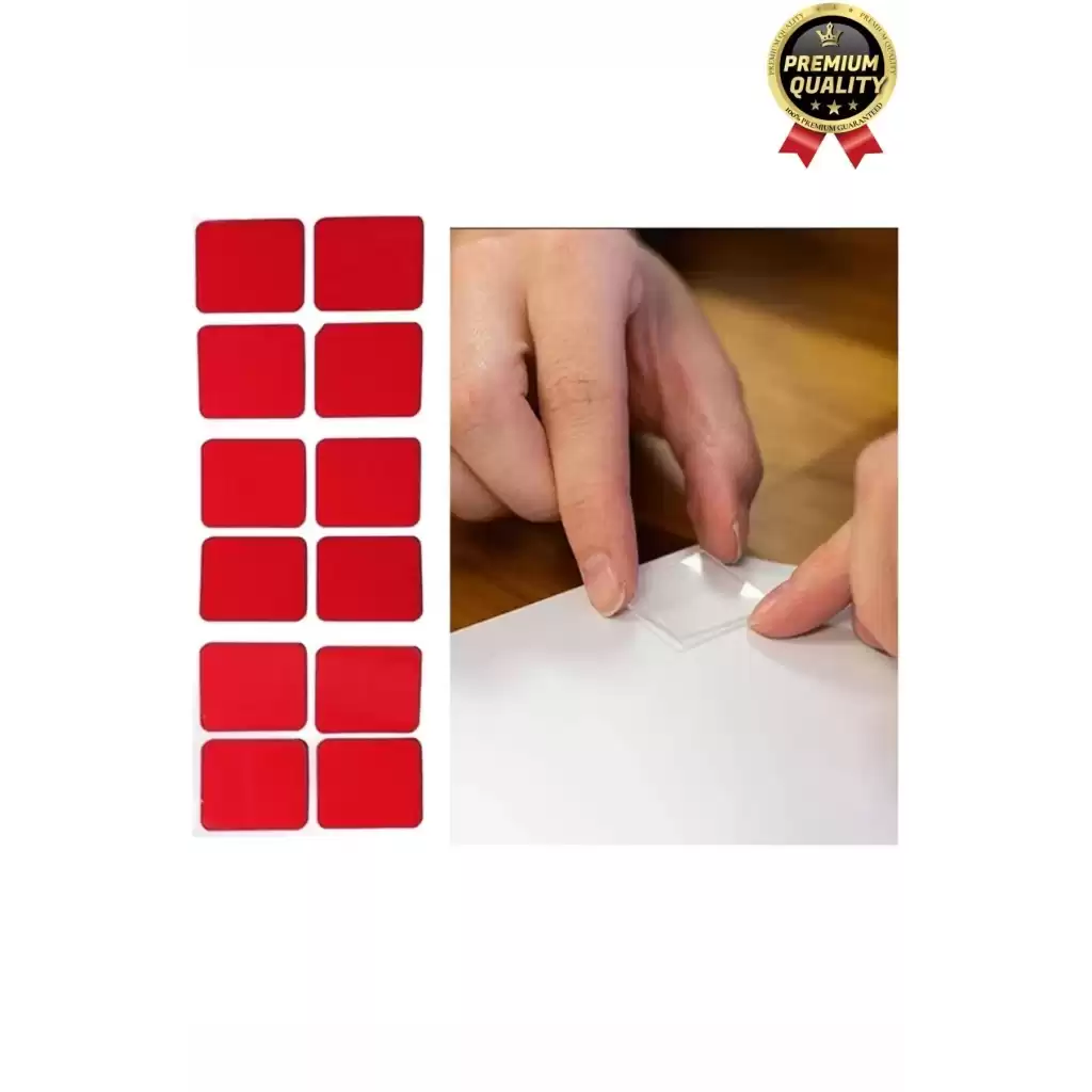 Çok Amaçlı Güçlü Su Geçirmez Hazır Kesilmiş Şeffaf 25x30mm PE Köpük Çift Taraflı Asma Bant-12 Adet