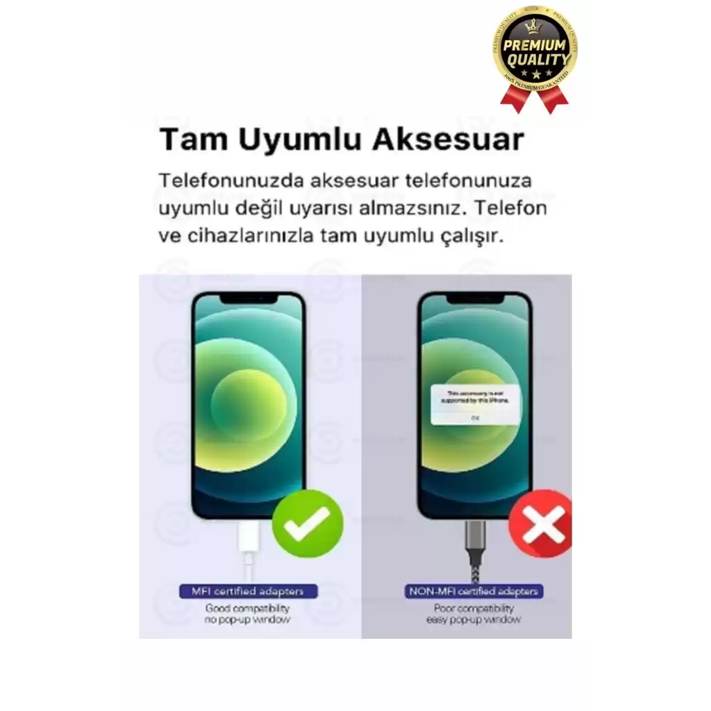 Premium Iphone 15 14 13 12 11 X 8 7 Plus Ipad Kulaklık Uyumlu Lightning Aux Çevirici Dönüştürücü