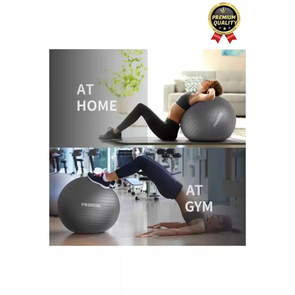 Premium Mini Gymball 20cm Jimnastik Denge Fitness Spor Şişirme Pompası Hediyeli Siyah Pilates Topu