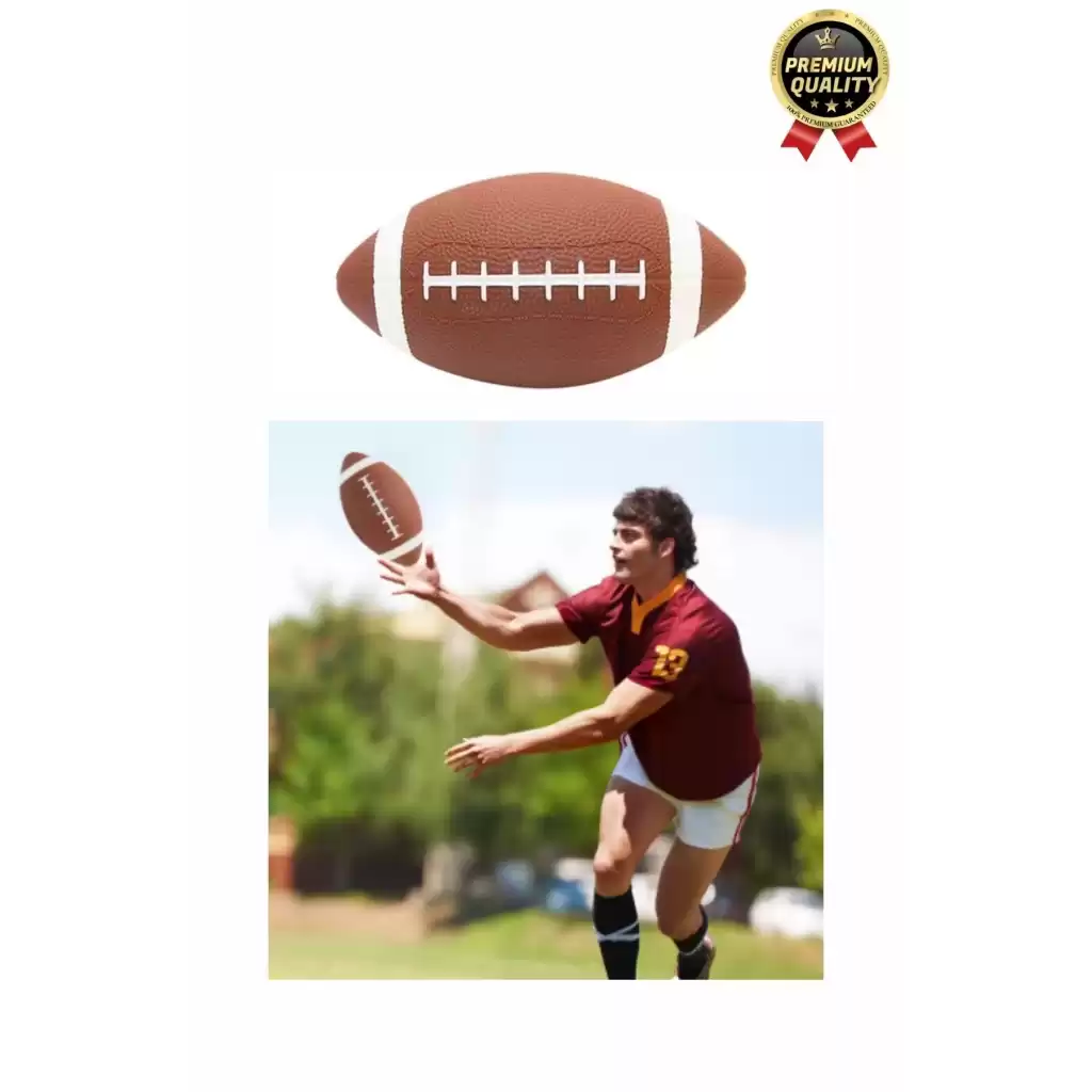 Profesyonel Dayanıklı Maç Antreman Spor Genç Eğlence Oyun Rugby Kauçuk Amerikan Futbol Topu - 1 Adet
