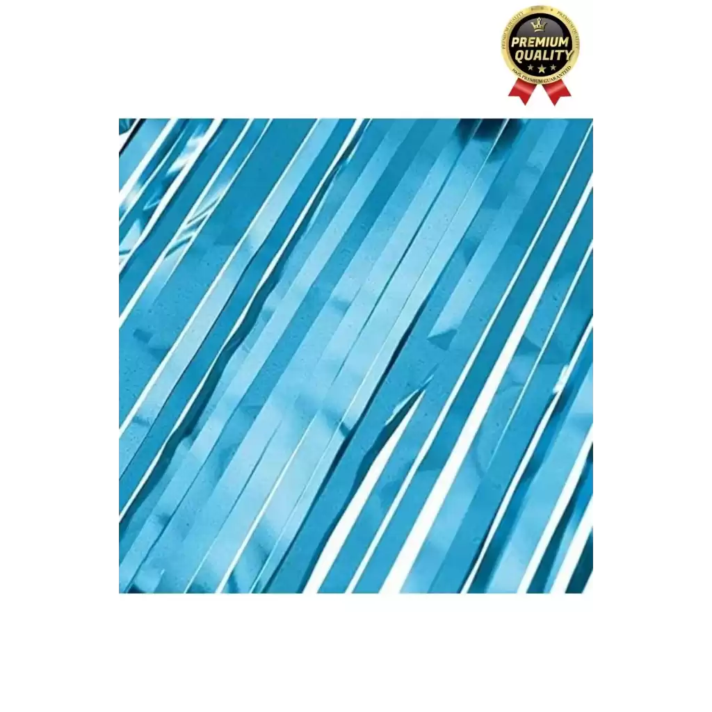 Premium Dekorasyon Püsküllü Işıltılı Doğum Günü Cinsiyet Partisi Mavi Masa Kenarı Eteği 70*250cm