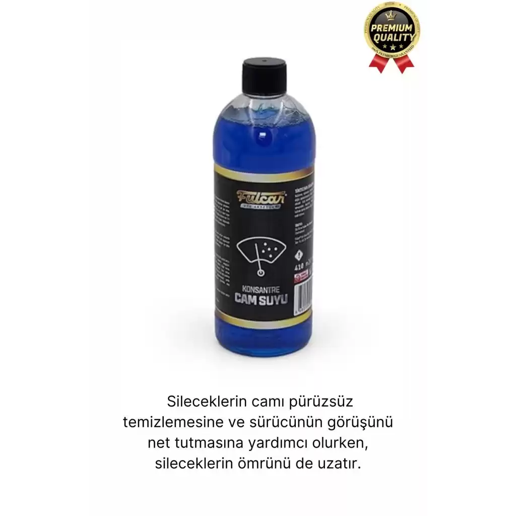 Kolay Kullanım Uzun Parlaklık Net Görünüm İz Bırakmaz Araba Oto Konsantre Silecek Cam Suyu 410 mL